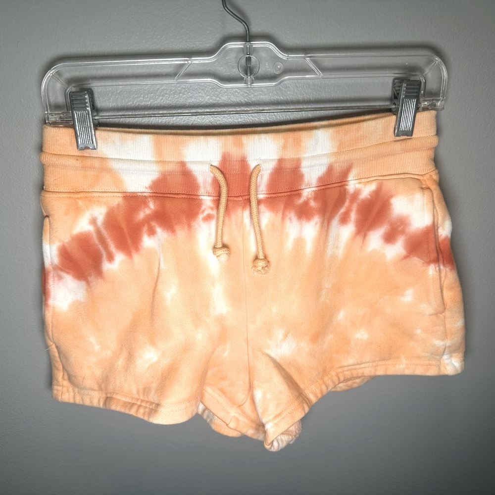 Aritzia TNA Women's Orange Tie Dye Sweat Shorts Size Small